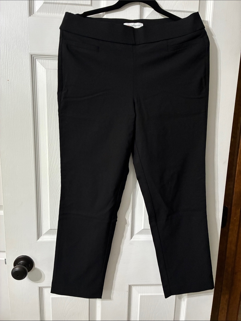 Liz Claiborne Black Straight-Leg Dress Pants